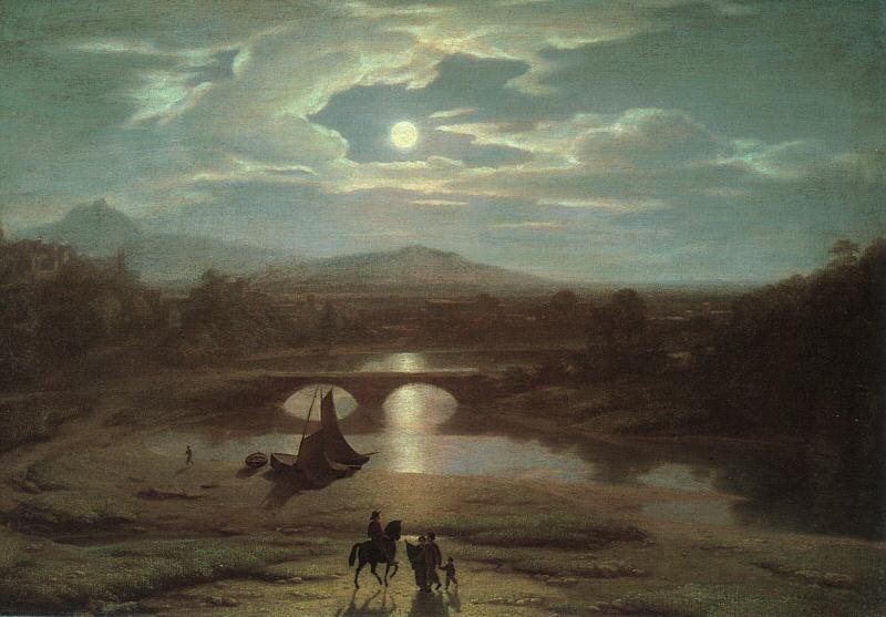 Washington Allston Moonlit Landscape oil painting image